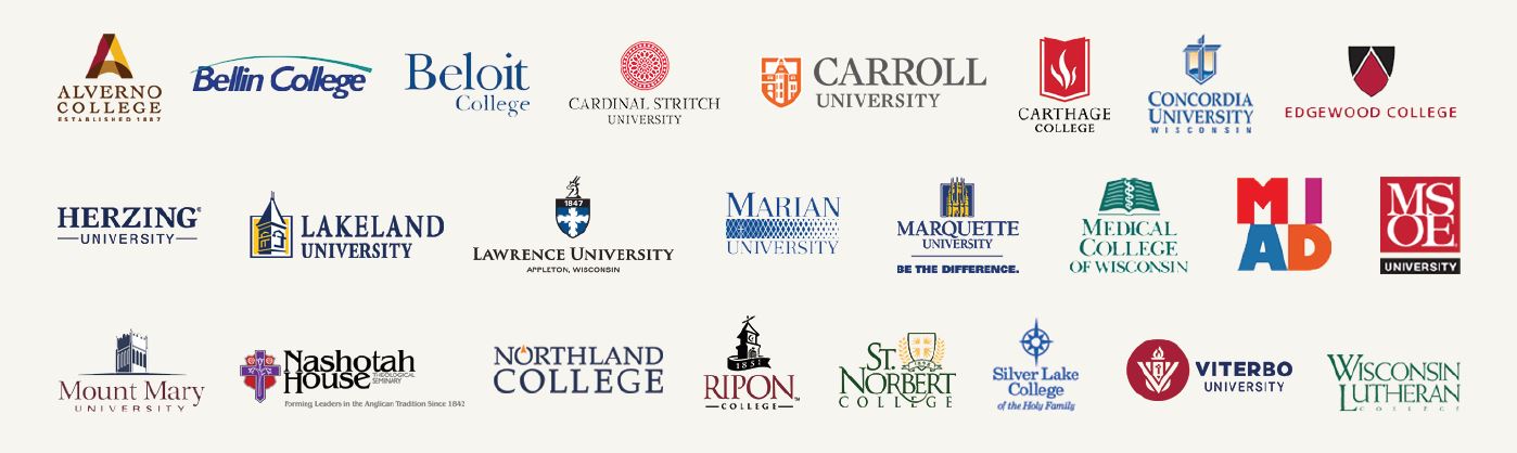 WI Private Colleges logos